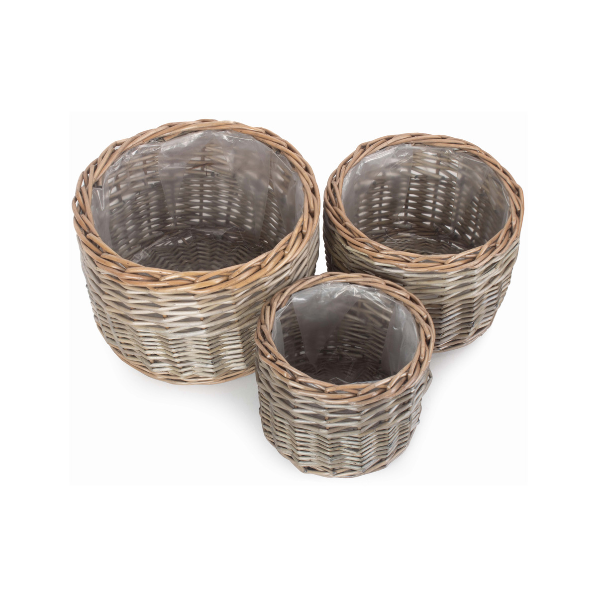 Set Of Three Antique Wash Willow Planters Finest Silver Gifts Set Of Three Antique Wash Willow Planters Finest Silver Gifts