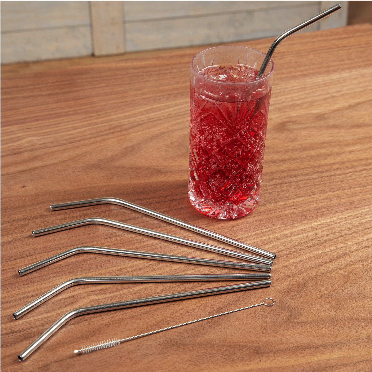 Steel Drinking Straws Set of 6 finest silver gifts, jewellery and