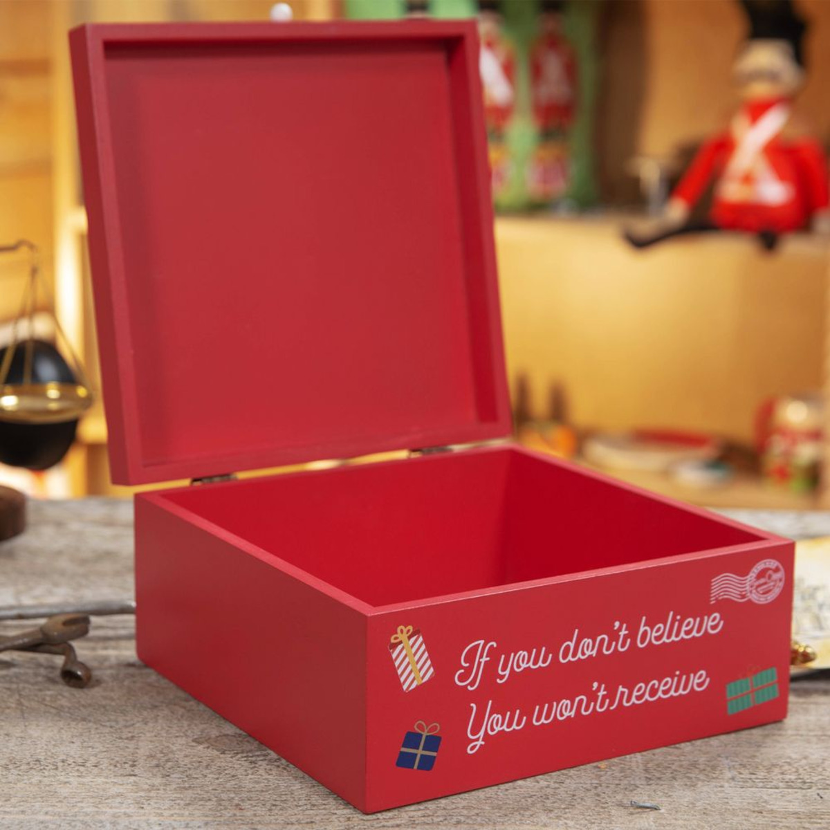 Wooden Christmas Box from Santa finest silver gifts, jewellery and