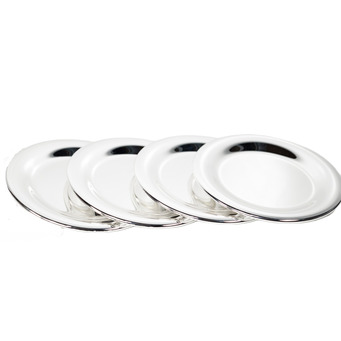 Set of Four Silverplated Drinks Coasters