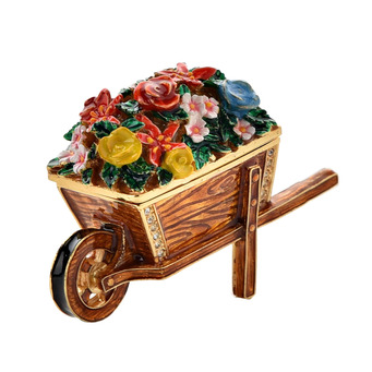 Flower Wheelbarrow Trinket Box 