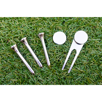 5-piece Golf Tees, Pitch Repairer and Ball Marker Set