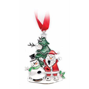 Santa & Snowman Christmas Tree Decoration