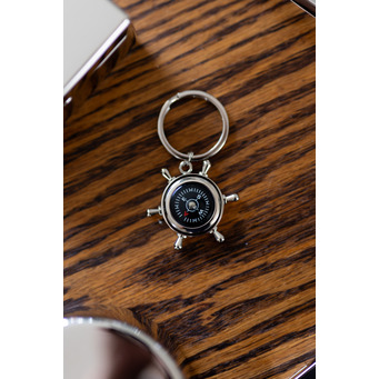 Ships Wheel Working Compass Keyring