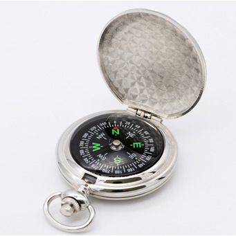 Bright Plated Pocket Compass