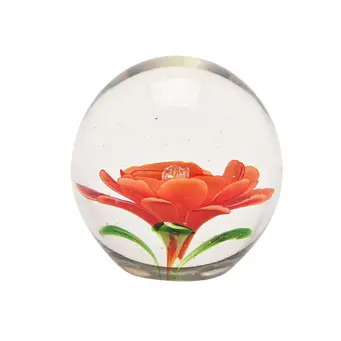 Orange Flower Paperweight
