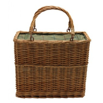 Insulated Green Tweed Cooler Basket 