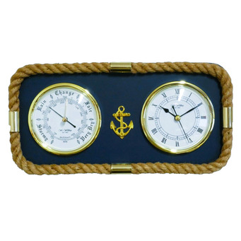Rope Mounted Marine Clock and Barometer 