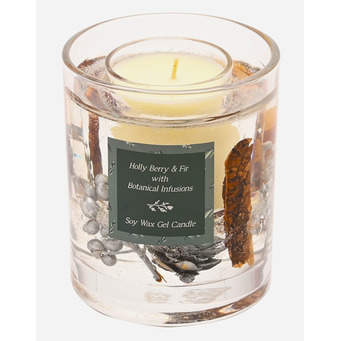 Gel Candle with Holly Berry and Fir Fragrance