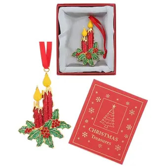 Holly Candlestick Christmas Tree Decoration
