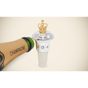 King Charles III Hallmarked  Crown Bottle Stopper 