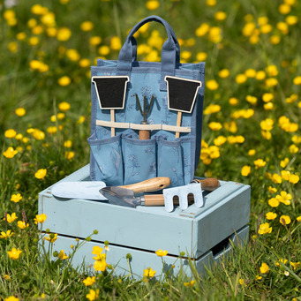 Child's Mini Tote Bag with Garden Tools