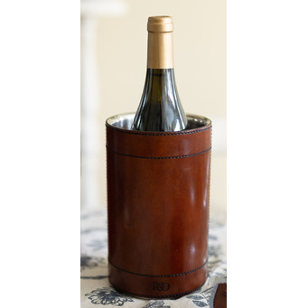 Cognac Leather Wine Cooler
