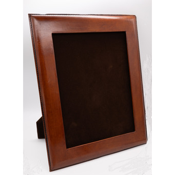 Cognac Leather Plain Photoframes