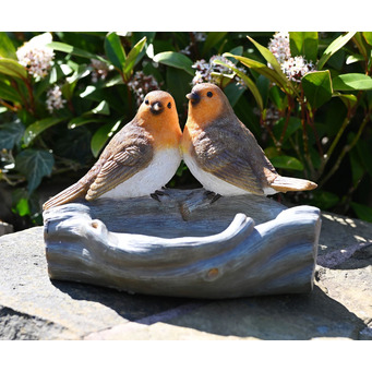 Pair of Robins Bird Bath