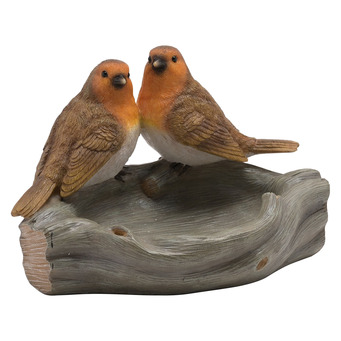 Pair of Robins Bird Bath