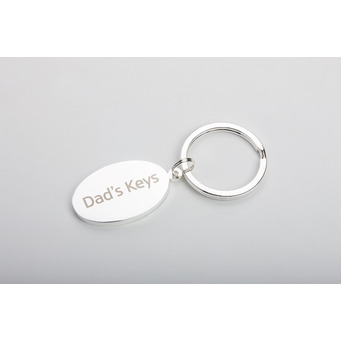 Oval Key Ring - Engraved Dad's Keys