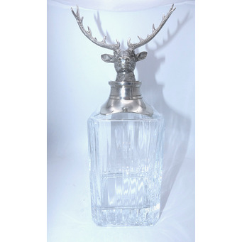 Whisky Decanter with Stag's Head Stopper