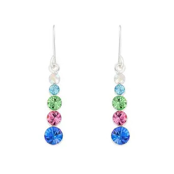 Multi Crystal Drop Earrings