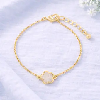 Gold MoP Petal  Bracelet