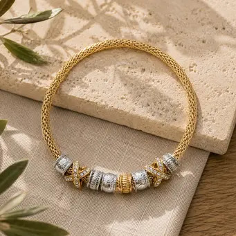 Golden Symphony Stretch Bracelet