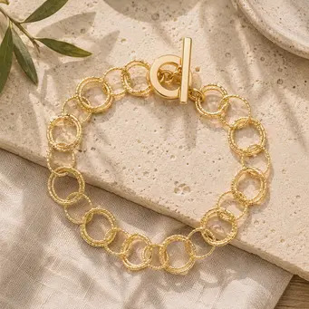 Golden Toggle Chain Bracelet