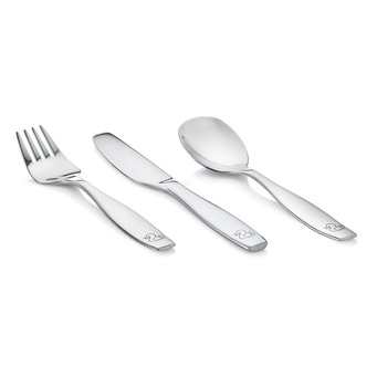 3 piece Child's Knife Fork & Spoon Set with Duck Design