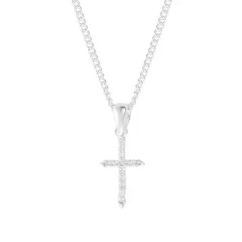 Radiant Crystal Cross Pendant