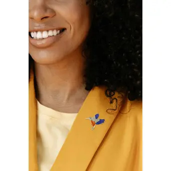 Kingfisher Crystal Brooch