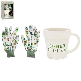 Garden Gloves & Mug Set