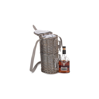 Willow Single Bottle Carrier with Glasses