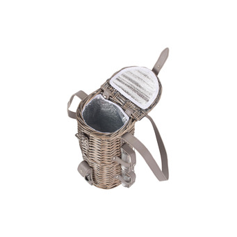 Willow Single Bottle Carrier with Glasses