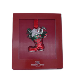 Santa's Red Boot Christmas Tree Decoration