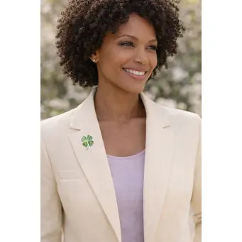 Silver Abalone Shamrock Brooch