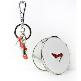"Fashionista" Key Ring and Compact Mirror Multi Buy 