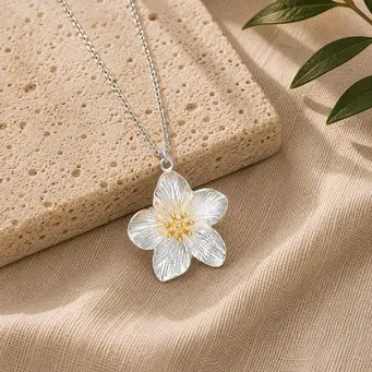 Silver Petal Pendant