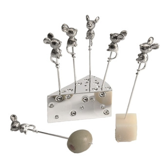 'Mouse Cheese & Olive Picks Set 