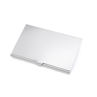 Plain Business Card/Credit Card Case Silver Plated 