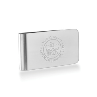 Money Clip - Silverplated with The Queen's Platinum Jubilee Emblem