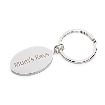 Oval Key Ring - Engraved Mum's Keys
