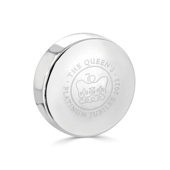 Savoury Spread Lid - Silver Plated with The Queen's Platinum Jubilee Emblem 