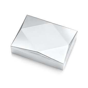 Luxury Silver Plated Geometric Designed Multi-Purpose Box 
