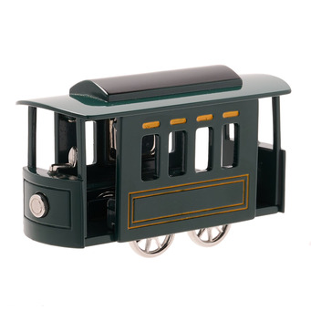 Miniature Green Tram Car Clock