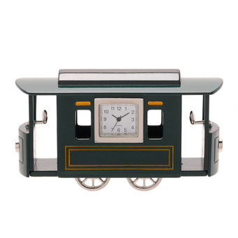 Miniature Green Tram Car Clock