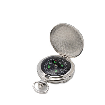 Bright Plated Pocket Compass