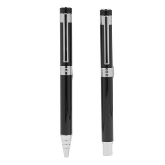 Black Rollerball and Ballpoint Pen Set