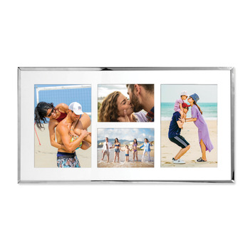 Photo Frame 4 Apertures Silverplated