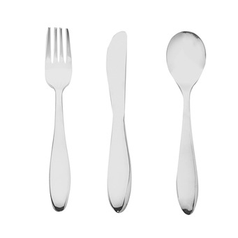 Child's First Knife Fork and Spoon Set Plain - Gift boxed