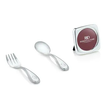Child's Spoon, Fork and Mini Frame Plain