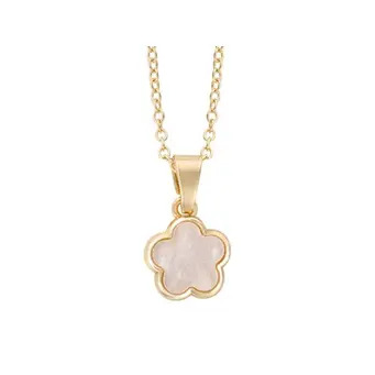Gold MoP Flower Necklace